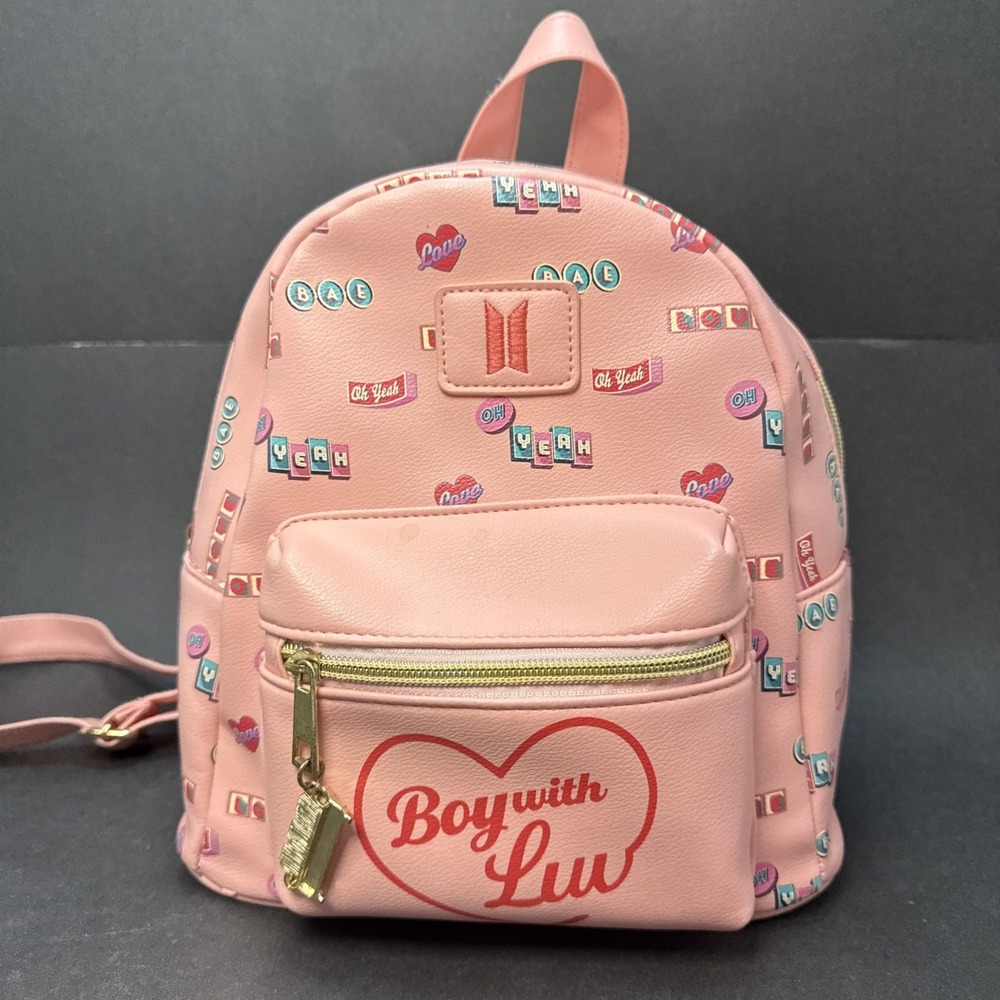 BTS Boy With Luv Icon Pink Mini Backpack